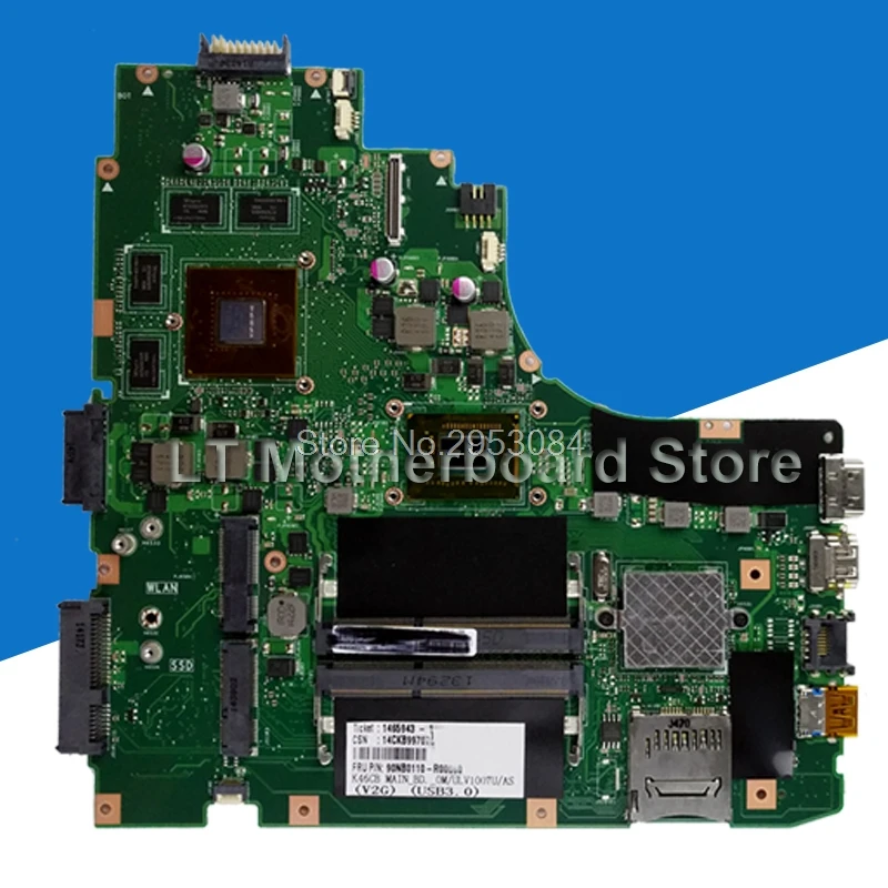 Материнская плата для ноутбука Asus A46C S46C E46C K46CB 1007 GT630M системная протестирована