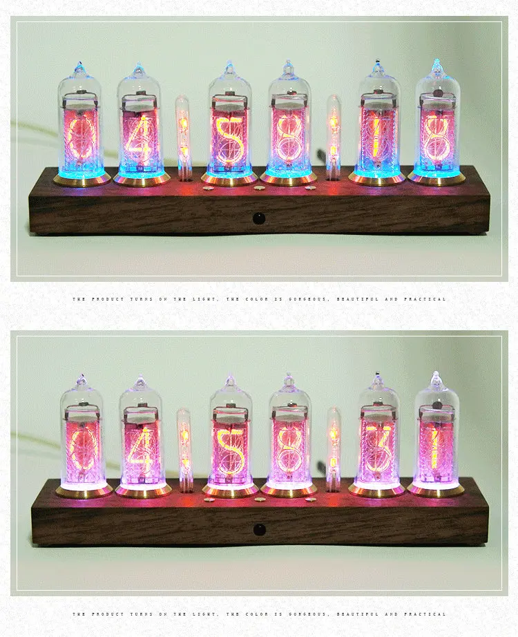 Бывшие советские IN14 светящиеся трубчатые часы электронные трубчатые часы NIXIE часы без светящейся трубки