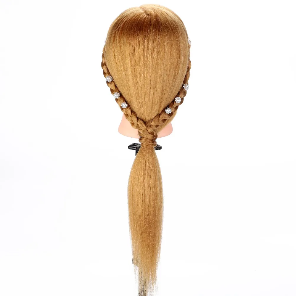 Голова манекена для парикмахерских 22 дюйма золотистая голова обучения прическам