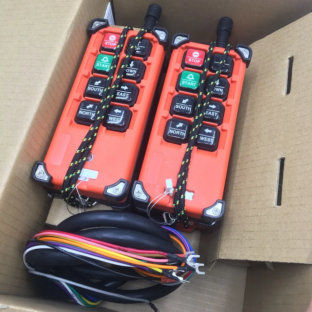

Uting Universal Industrial Radio Remote Control AC/ DC 24V/ 36V/ 48V Wireless 2 Transmitter+ 1 Receiver for Overhead Crane