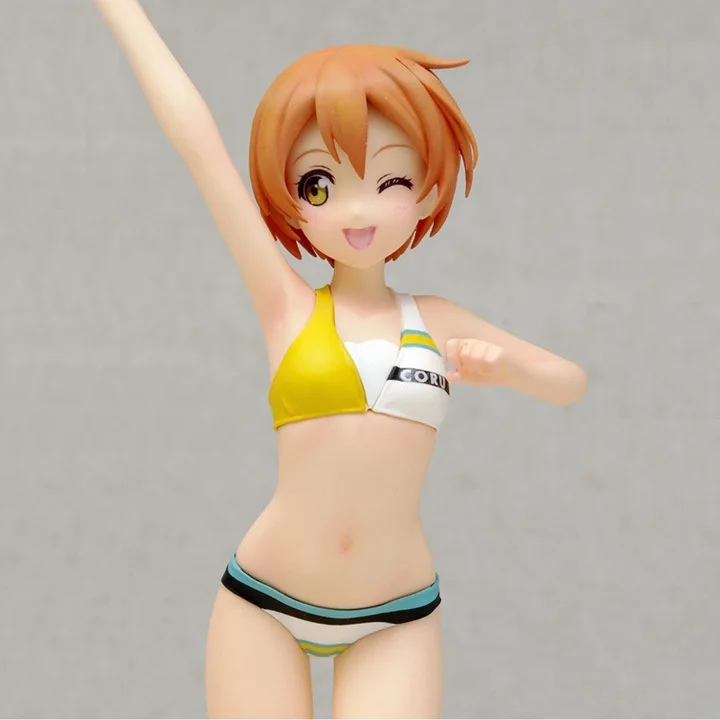 

Love Live Rin Hoshizora Anime Sexy Figures Toys Sexy Figurine Swimsuit Bathing Ver. PVC Action Figure Brinquedos Doll Toys 15cm