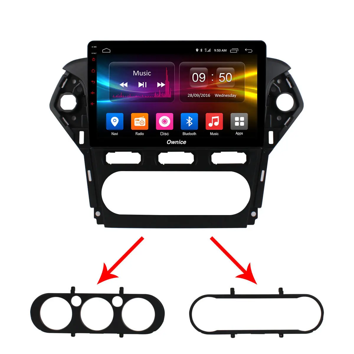 Ownice 10," C500+ G10 Восьмиядерный Android 8,1 2 Гб ram Автомобильный DVD Радио gps-навигатор для Ford Mondeo 2011-2012 стереонаушники 4G LTE