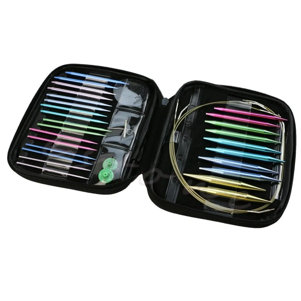 13 пар алюминиевых сменных головок набор инструментов с круглыми вязальными