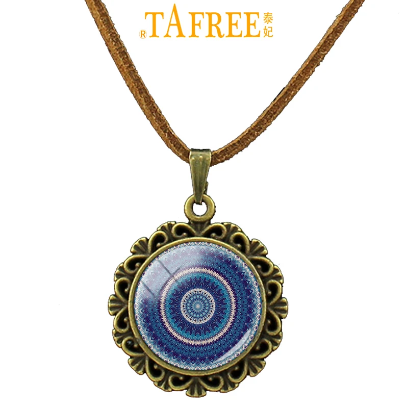 Женское Ожерелье с изображением мандалы TAFREE Henna Zan Геометрическая цепочка