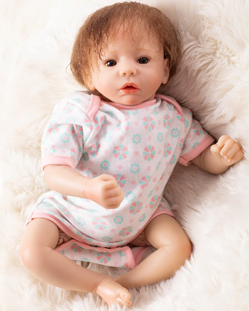 48 см ручной работы 19 &quotBebe живой Reborn силиконовые детские куклы Моделирование