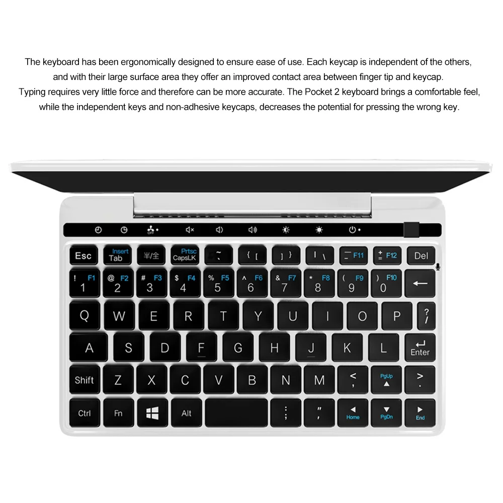 GPD Pocket 2 7 дюймов Мини ноутбук планшетный ПК Windows 10 64 бит ноутбук 4 ГБ/128 ГБ 2,4G& 5G WiFi BT 4,1 type-C ips сенсорный экран