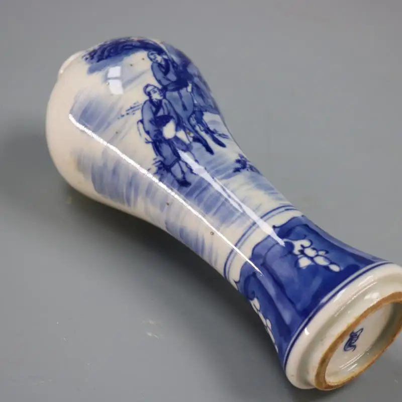 Китайская старая фарфоровая ваза для бутылок Mei с изображением героев | Дом и сад