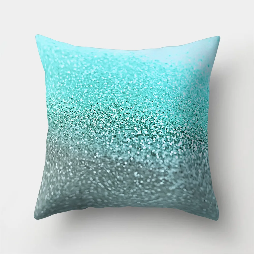 Розовая супер сияющая наволочка градиентный цвет Геометрическая нордическая