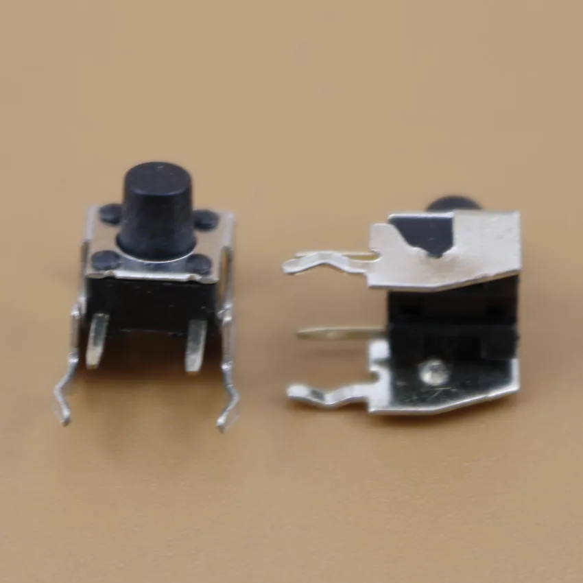 1 шт./лот Tact Switch 6x6x7 мм с прямым углом через отверстие 4 булавки тактильные легкие
