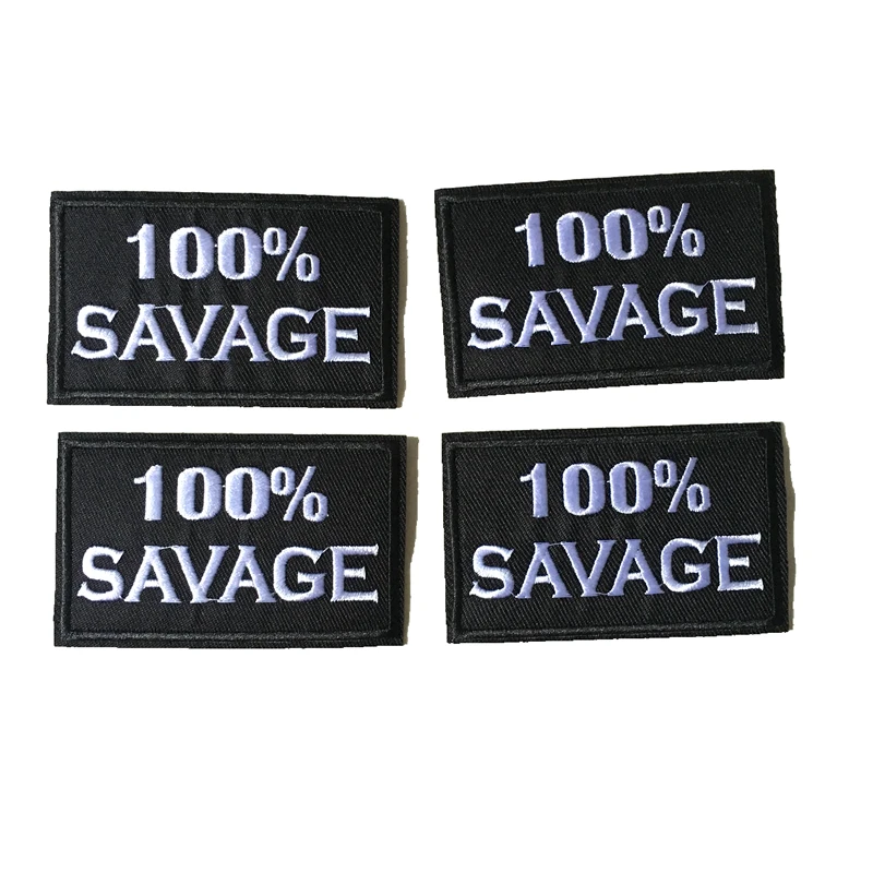 Новое поступление 100% SAVAGE Вышитые заплаты письма аппликация из ткани патч знак