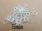 Бесплатная доставка, 5 мм, 1000 шт., Открытое кольцо из стерлингового серебра, серебряные компоненты, сделай сам, ювелирные изделия из серебра 925 пробы, открытые кольца