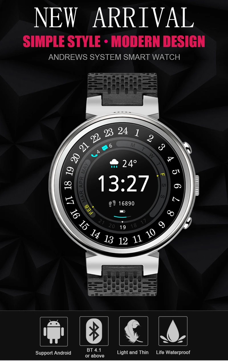 Высококлассные мужские Android системы 3g wifi gps SmartWatch Ram 2 Гб Rom 16 Гб MTK6580 детектор сердечного ритма Смарт часы телефон для iphone x