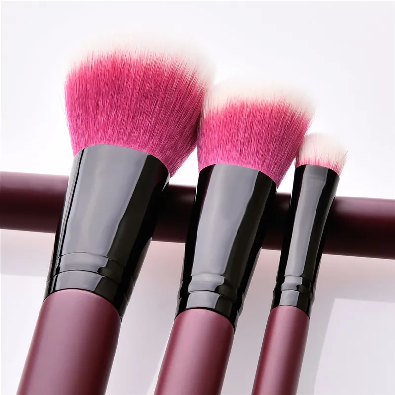 11Pcs Makeup Brushes Set Claret Red wood Handle Blush Foundation Concealer Eyeshadow Applicator Flame Micro Make up Brush T11013 | Красота и