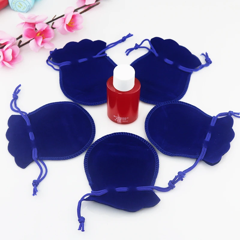 

Бесплатная доставка 50 шт 8x10 см королевские синие бархатные сумки маленькая тыква на шнурке Подарочная сумка Свадебные Ювелирные изделия По...