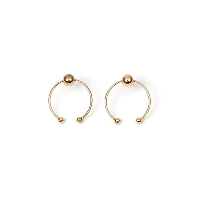 Новая мода Геометрия бисера половины круглые серьги E0052|round earrings|earrings fashionfashion