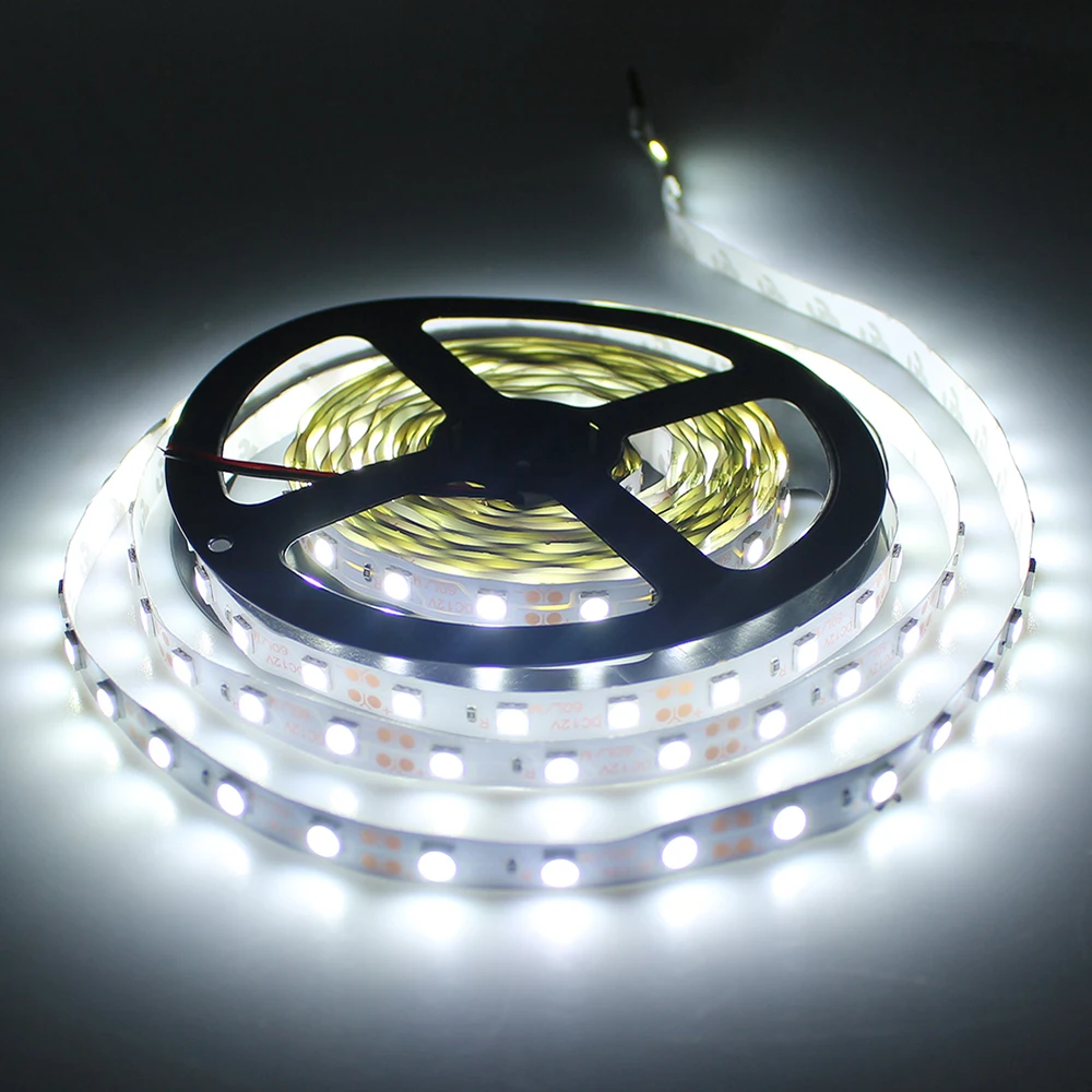 5050SMD светодиодный ленточный светильник DC12V 60LED/m 5 м/лот Светодиодная лента e Гибкая