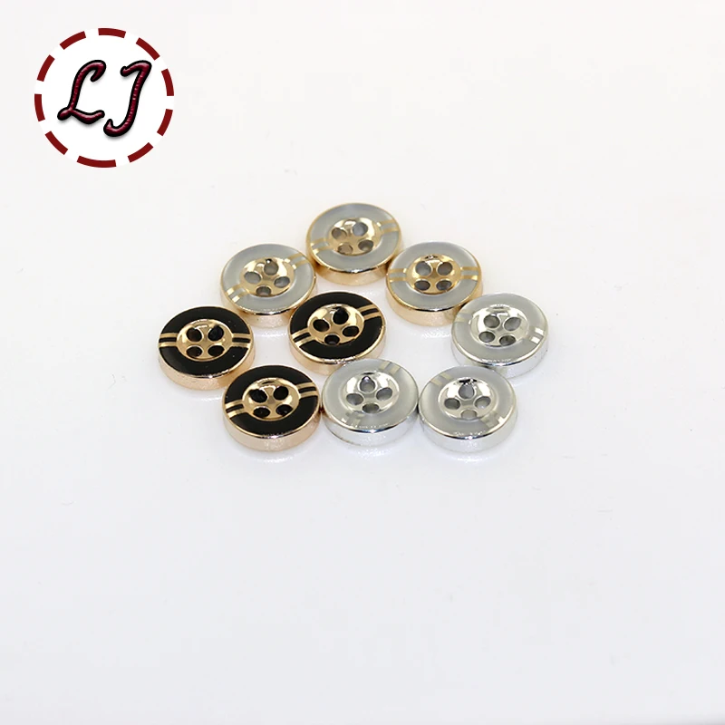 Бесплатная доставка 30 шт./лот белая черная круглая пуговица для футболки с 4