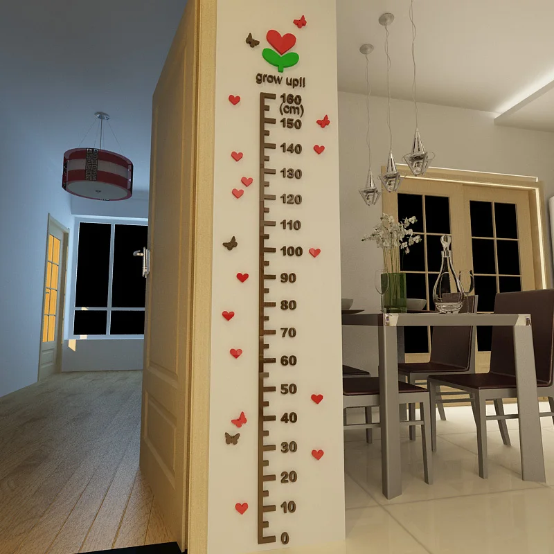 

Наклейки на стену для детской комнаты, 3d наклейки на стену с измерением высоты для украшения мультфильмов, спальни, акрила