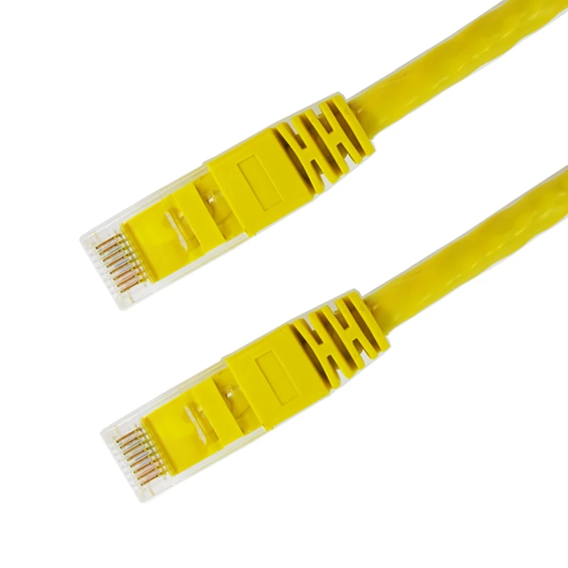 200 футов хорошее качество CAT5E UTP желтый круглый кабель Ethernet кабели Сетевой провод 2