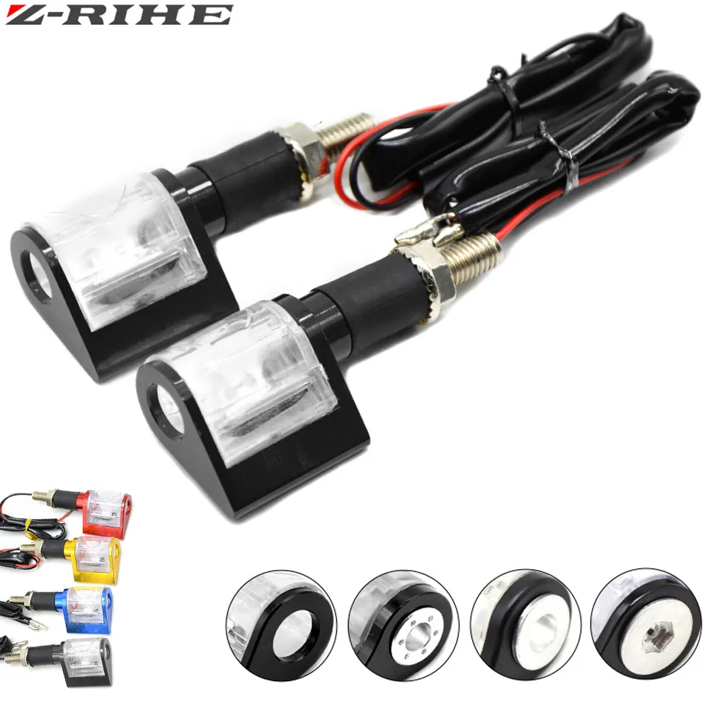 2 шт./компл. течет Универсальный мотоциклетные поворотные сигнальные индикаторы