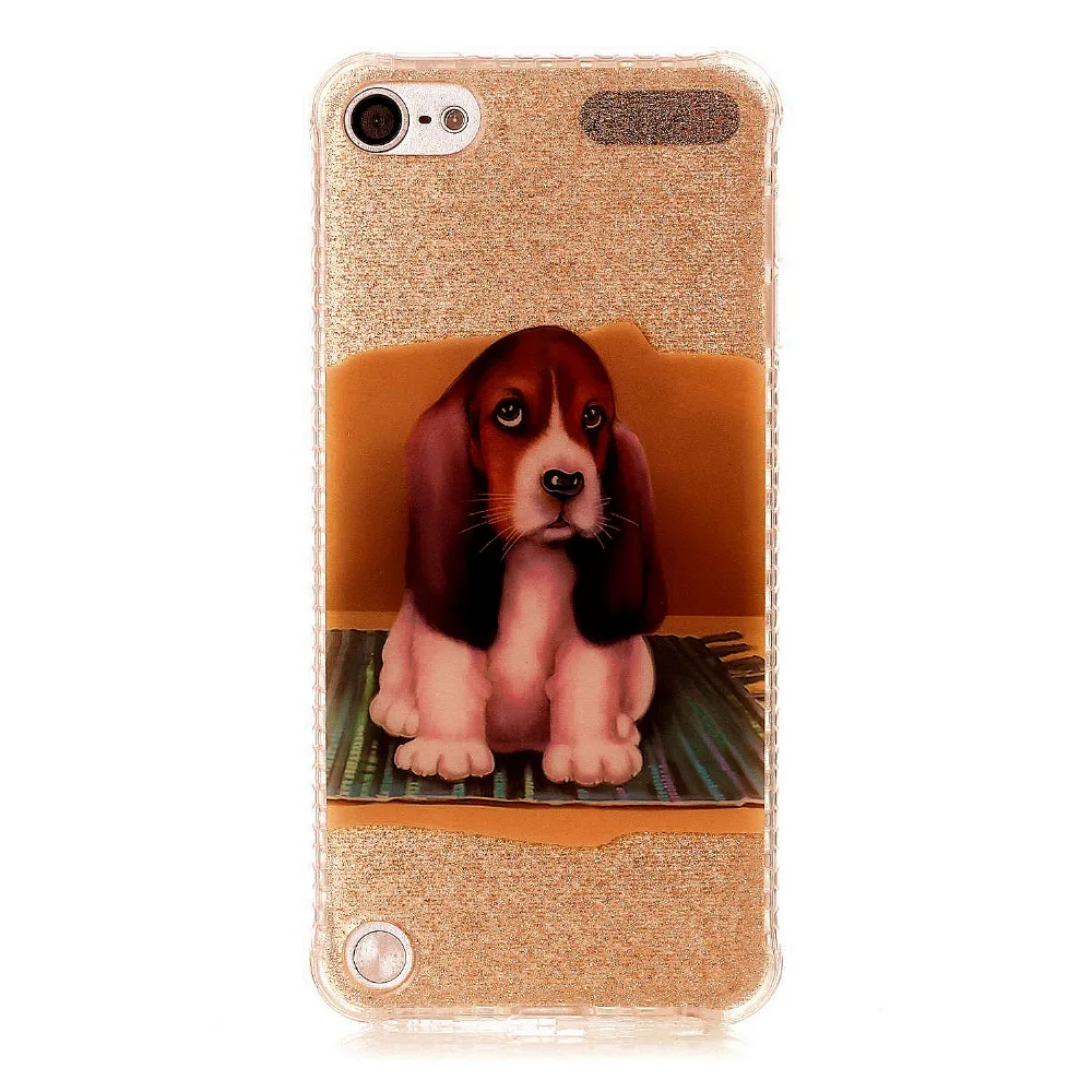 Тонкий мягкий чехол TPU TIPFLY Ultra Silm для iPod touch 5 с прекрасным рисунком собаки в виде мультяшки крышка для задней панели телефона Coque 6 on.