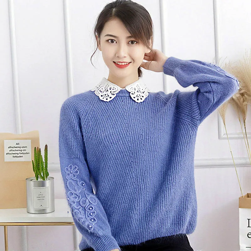 Недавно для женщин Съемная кружевное платье с лацканами поддельные воротник