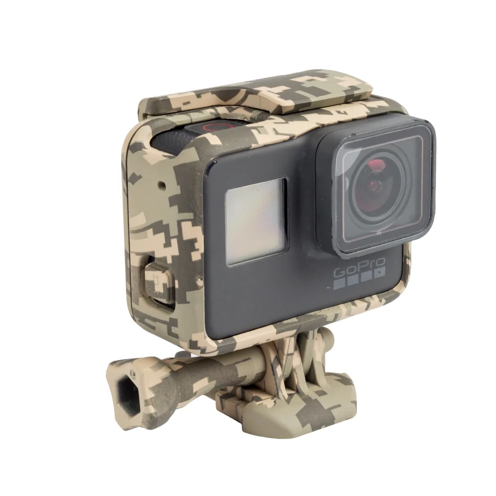 Камуфляжная пластиковая защитная рамка для GoPro Hero 7 6 5, защитный чехол, аксессуары для экшн-камеры