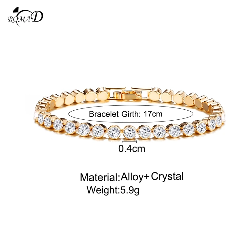 4mm Cubic Zirconia Tennis Bracelets Iced Out Chain Crystal Wedding Bracelet For Women Men Jewelry A4 | Украшения и аксессуары