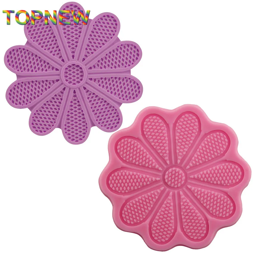 Виде незаполненного круга цветы кружевная отделка торт для украшения печенья
