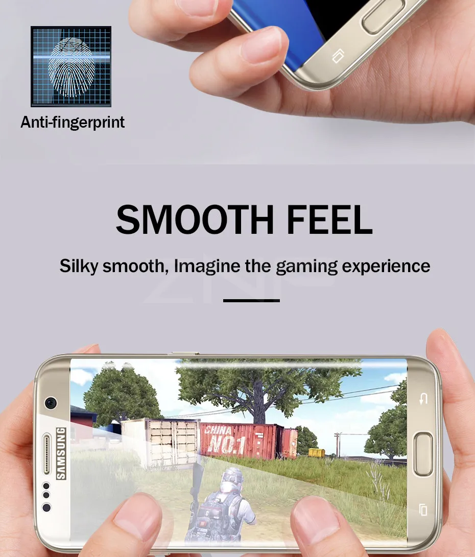 ZNP 3D закругленные края полное покрытие протектор экрана для samsung Galaxy S6 S7 Edge закаленное стекло на samsung S7 S6 стеклянная пленка