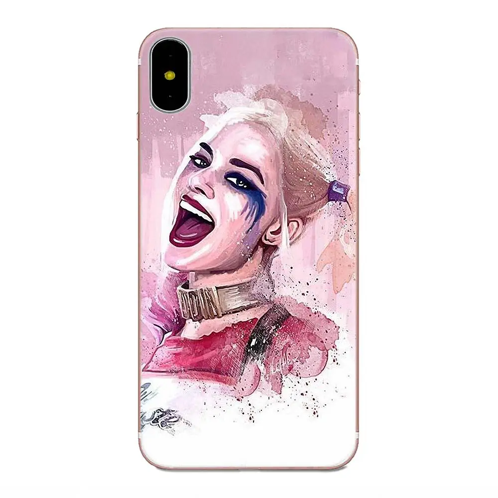 Джокер и Харли Куинн Мода для Apple iPhone 4 4S 5 5C 5S SE 6 6S 7 8 Plus X XS Max XR мягкий
