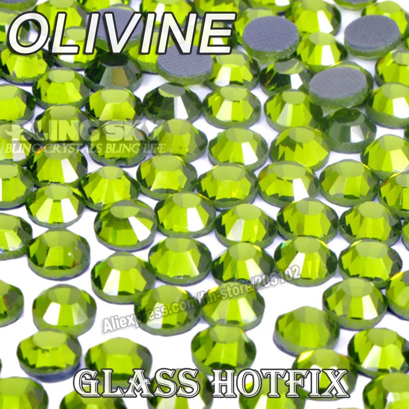 Большой пакет Olivine Стразы SS6 SS10 SS16 SS20 SS30 DMC с плоской задней поверхностью блестящие