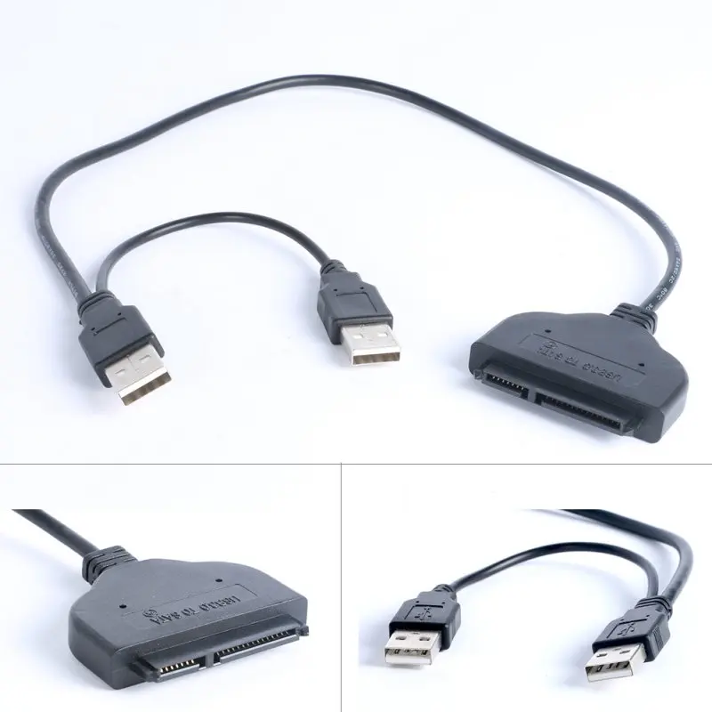 Лидер продаж USB-адаптер 2 0 для SATA 15 + 7 Pin передачи данных и питания USB-кабель 5