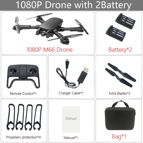 1080P 2B Bag Black LAUMOX M66 Радиоуправляемый Дрон с камерой 4K широкоугольный оптический поток позиционирования жестов фото Wi-Fi FPV складной Квадрокоптер Дрон Vs E58 - Цвет: 1080P 2B Bag Black