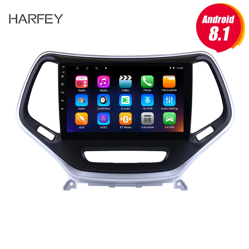Harfey автомобиль 10 1 &quotAndroid 8 радио GPS для 2016 Jeep Grand Cherokee навигация с WIFI Bluetooth SWC