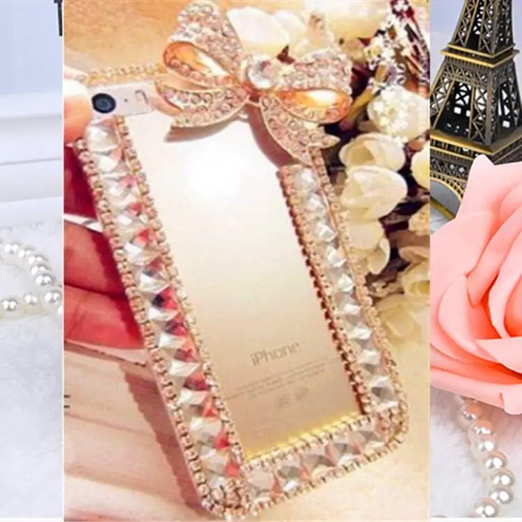 XINGDUO For iphone x 8 7 7Plus Handmade Luxury Bling Jewelled Rhinestone Diamond Crystal Hard Case Cover iphone5S /6S/6Plus |