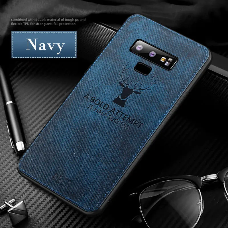 Тканевый чехол для samsung Galaxy S10 S10e e S9 S8 A7 A9 J4 J6 A6 A8 плюс Note 9 8 S7 край Холст Кожа Мягкий силиконовый чехол-накладка олень