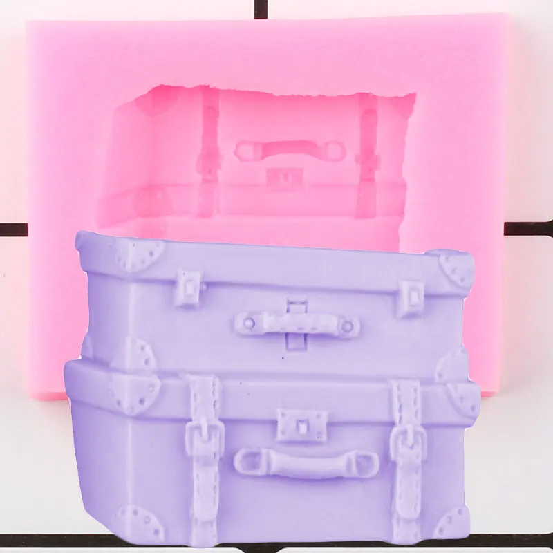 

Чемодан коробка багаж Силиконовый формы для сахара инструменты для украшения торта кекс Топпер помадка форма Конфеты Шоколад формы для мас...