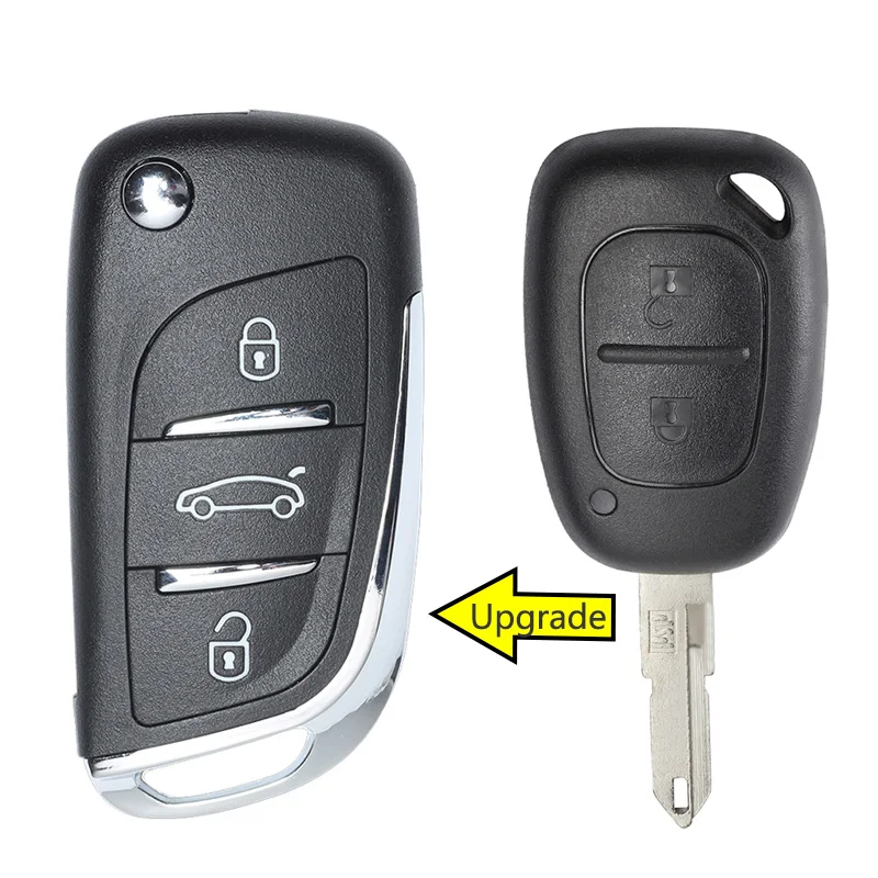 KEYECU 433MHz PCF7946 Chip 2 3 кнопочный оригинальный/обновленный флип строка для Renault Kango Master