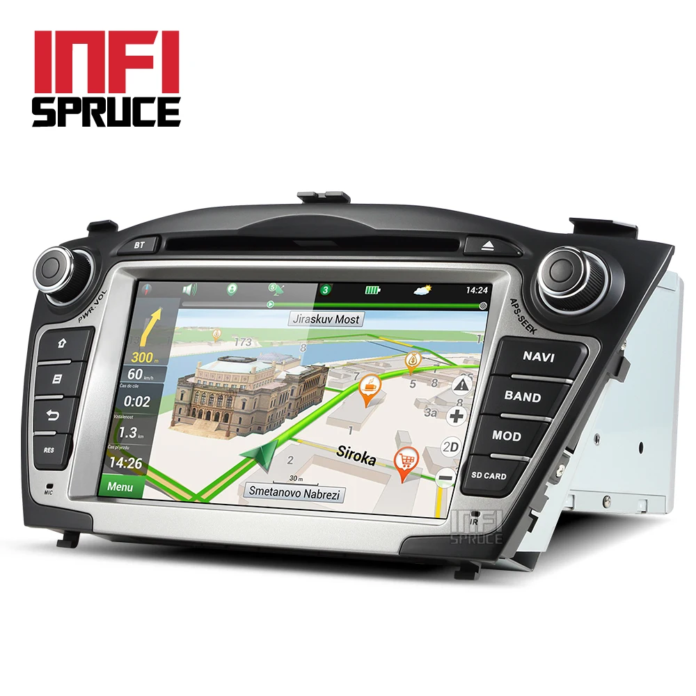 Infispruce ZIX357071 android 7 1 автомобильный dvd плеер gps для hyundai IX35 Tucson 2009 2010 2011 2012 2013 обоих