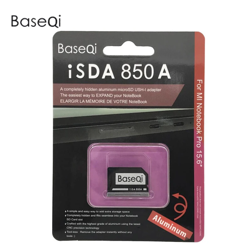 BaseQi Aluminum NinjaDrive Micro SD Card Adapter For Xiaomi Mi Notebook Pro 15.6&quot |