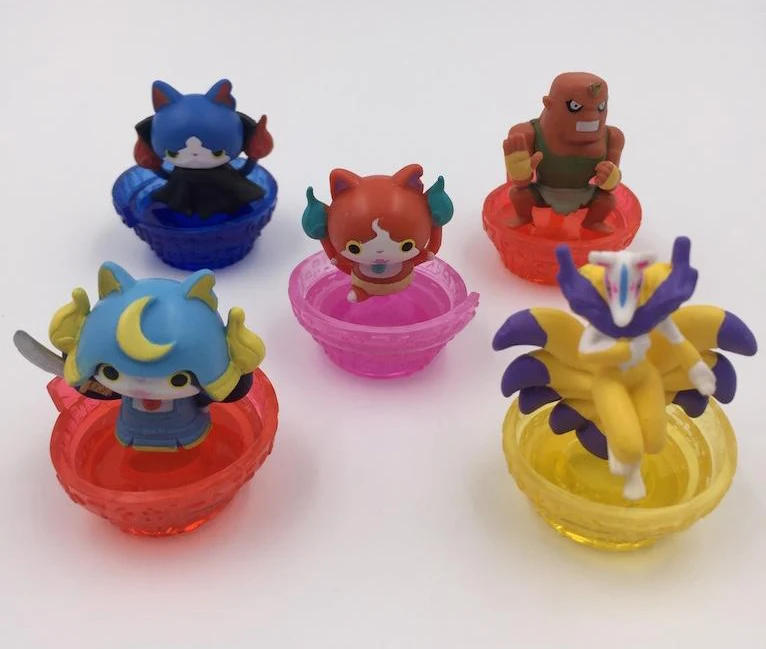 Бесплатная доставка 10 шт./лот часы Yokai фигурка гатяпон игрушечная 3 5 см Японские