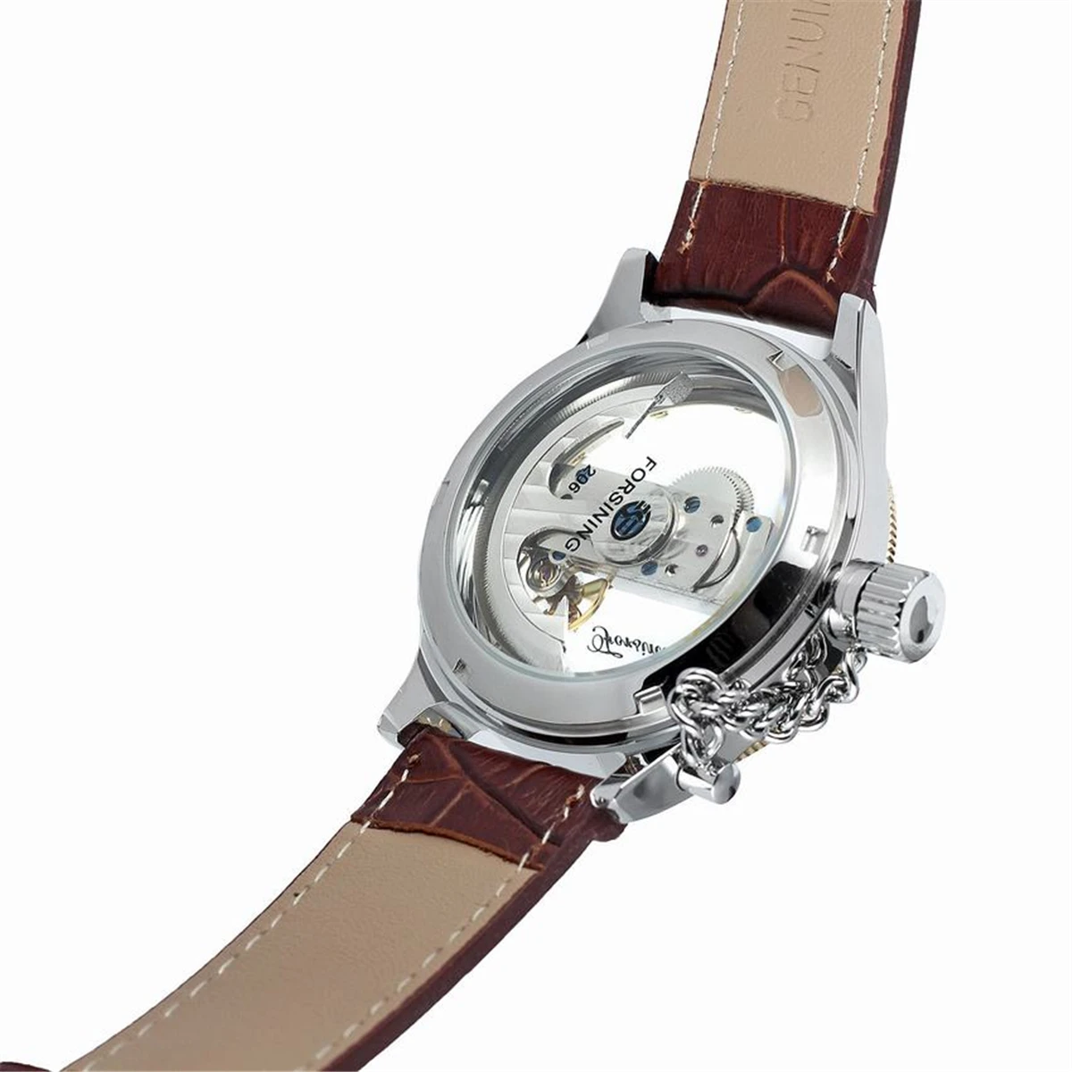 Часы FORSINING автоматические механические с кожаным ремешком повседневные