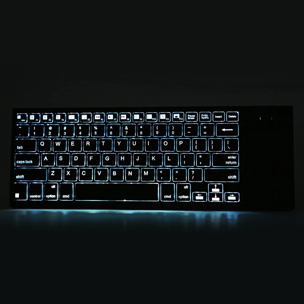 Ультратонкая Беспроводная Bluetooth клавиатура QWERTY тачпад IPazzPort подсветка Поддержка