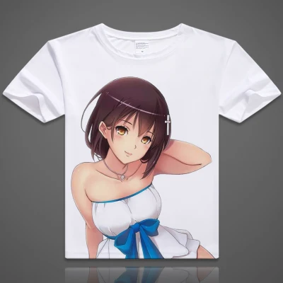Аниме STRIKE THE BLOOD футболка Akatsuki Kojou косплей костюм унисекс Мягкая Белая