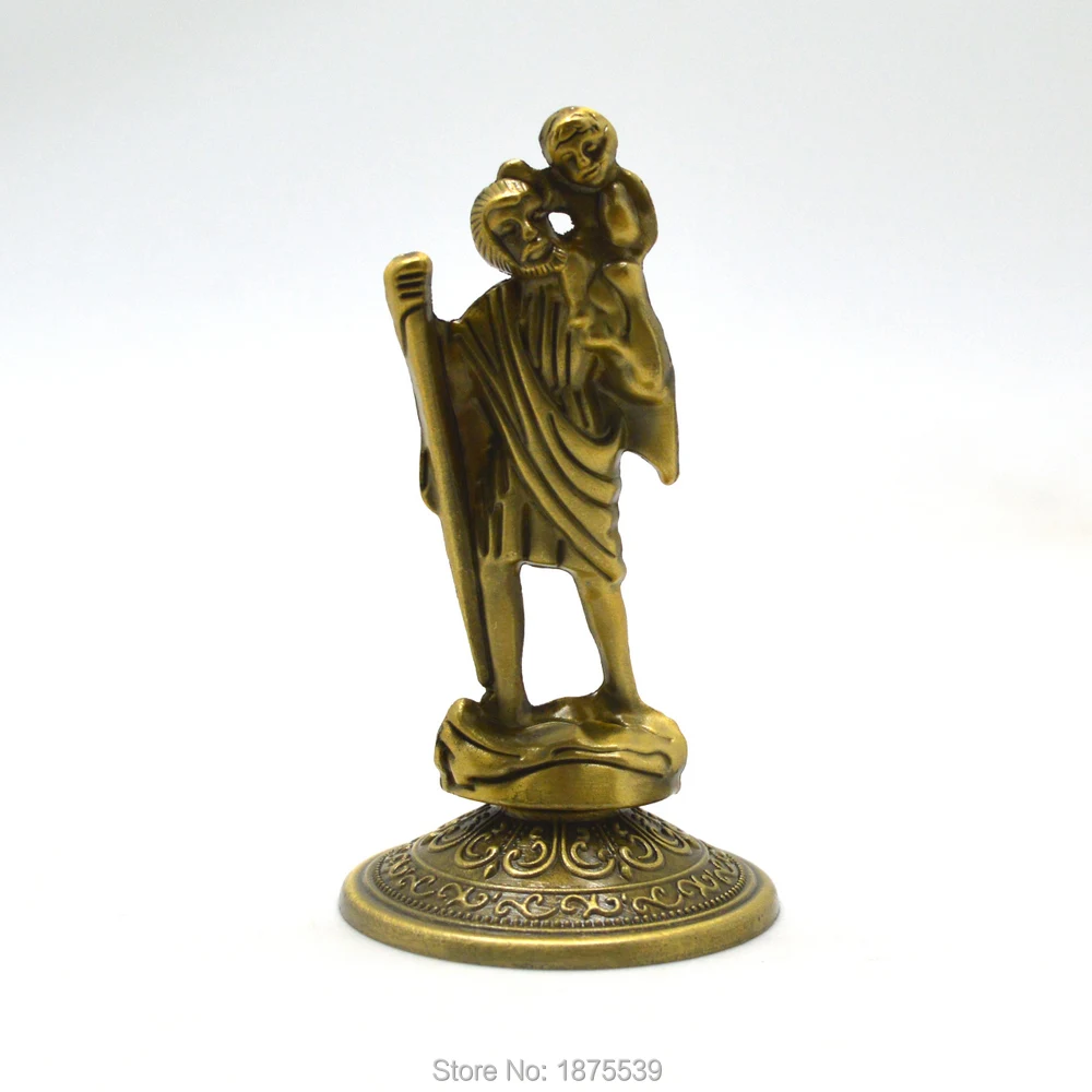 St Christopher защитит США католическое классическое Украшение 9 см Высота | Украшения и