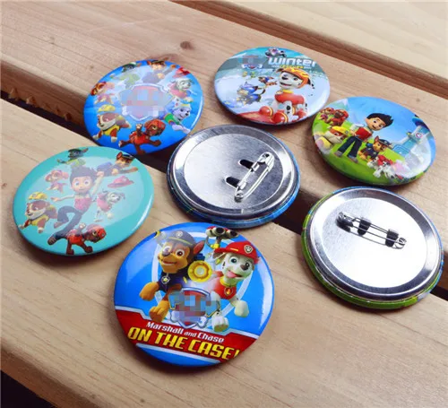 5pcs Pin PAW Patrol одноразовые стаканчики кружки Paw Patrol мини портмоне мешок для денег кошелек Рождественская вечеринка Сувениры для детей мальчик девочка день рождения - Цвет: 5pcs Pin