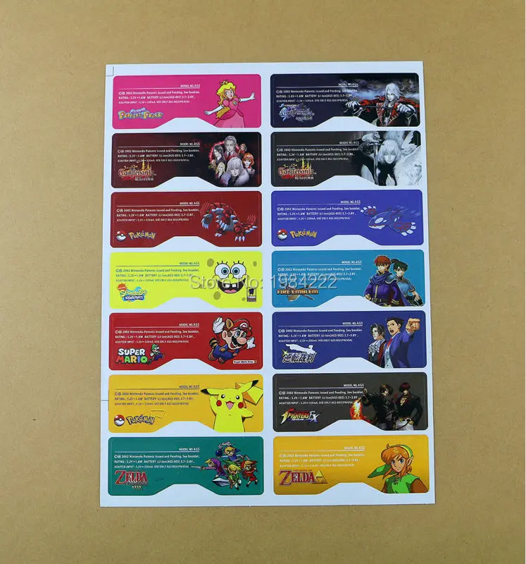 Наклейка на заднюю панель консоли GBA SP 14 шт./лот = 1 комплект|sticker design|stickers forstickers