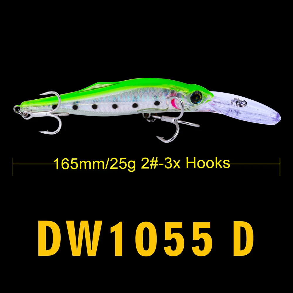 6PC Plastic 6 Colors Hard Fishing Lures 25g-0.88oz Wobblers 16.5cm-6.5&quot With 2# Hooks Tackle 2018 New Arrival | Спорт и