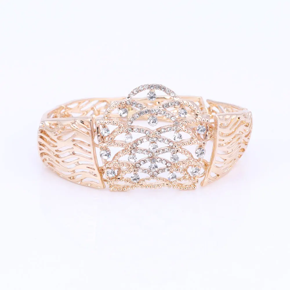 Свадебный комплект золотистого цвета с ожерельем вечерние комплекты ювелирных